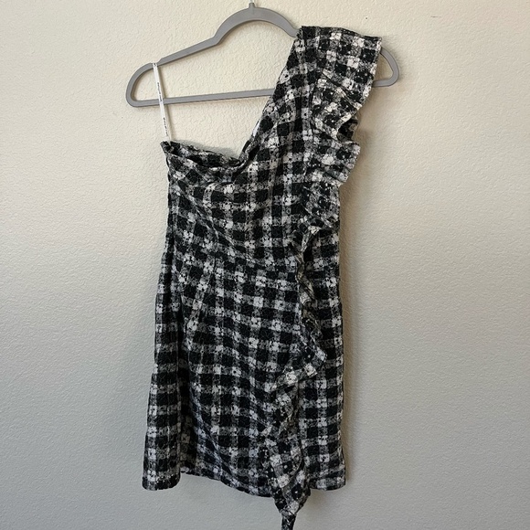 LOVERS AND FRIENDS x REVOLVE | Seana Mini Ruffle Dress in Black & Ivory | Size S - Picture 3 of 12